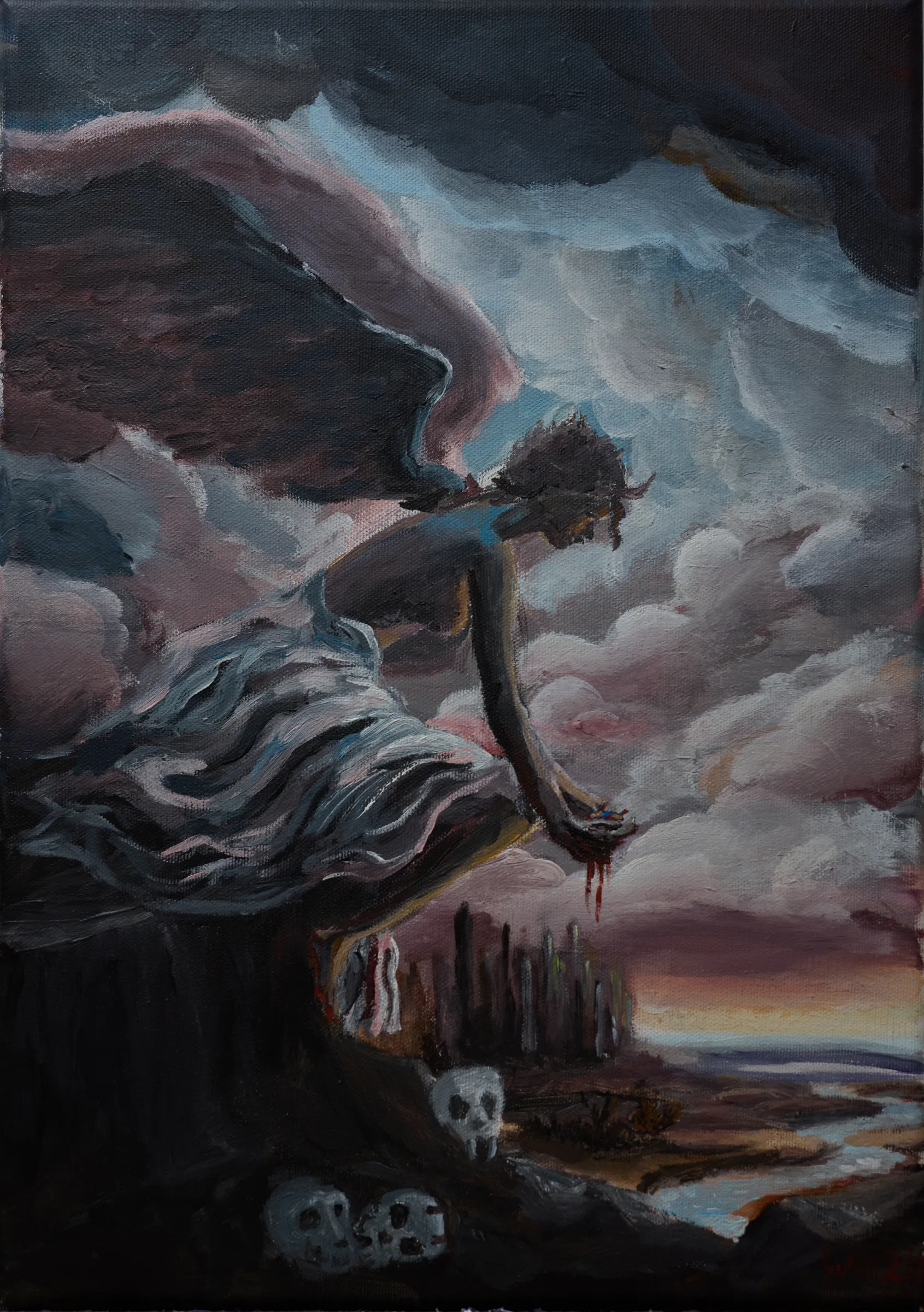 Erinye – Gemälde Wolfram Hölzel, Dark Art