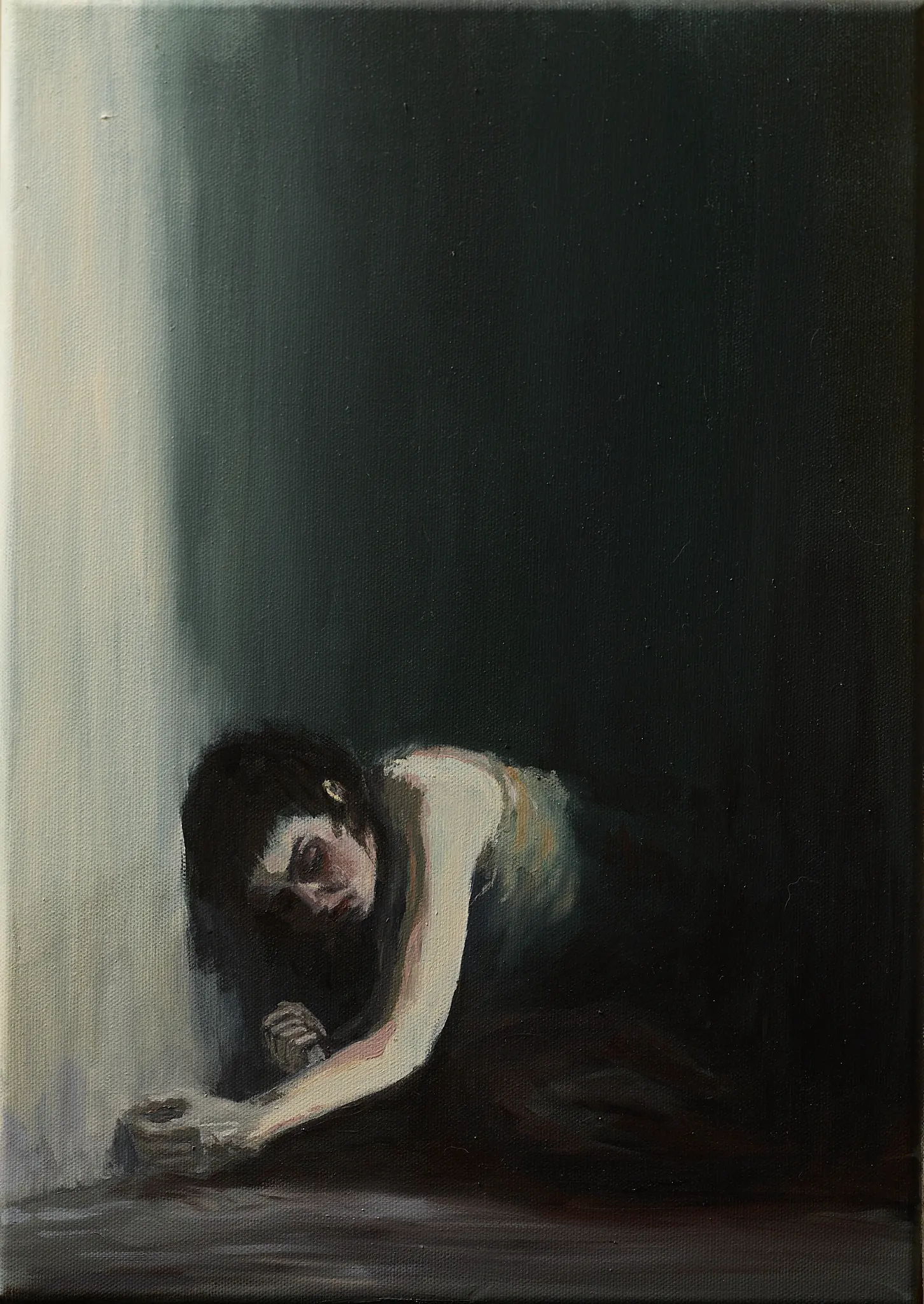 Sekundiere der Welt – Gemälde Wolfram Hölzel, Dark Art