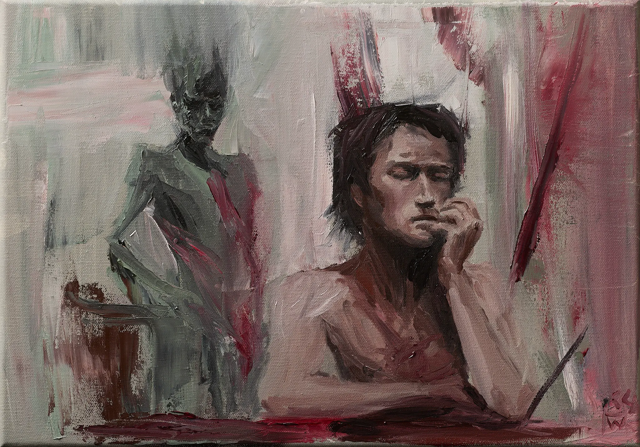 Vigil – Gemälde Wolfram Hölzel, Dark Art